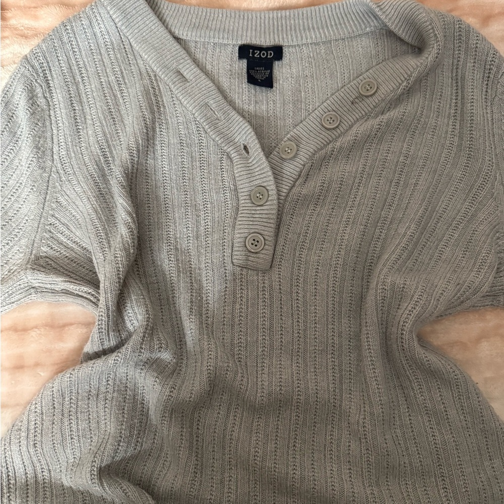 IZOD Light Gray button shirt